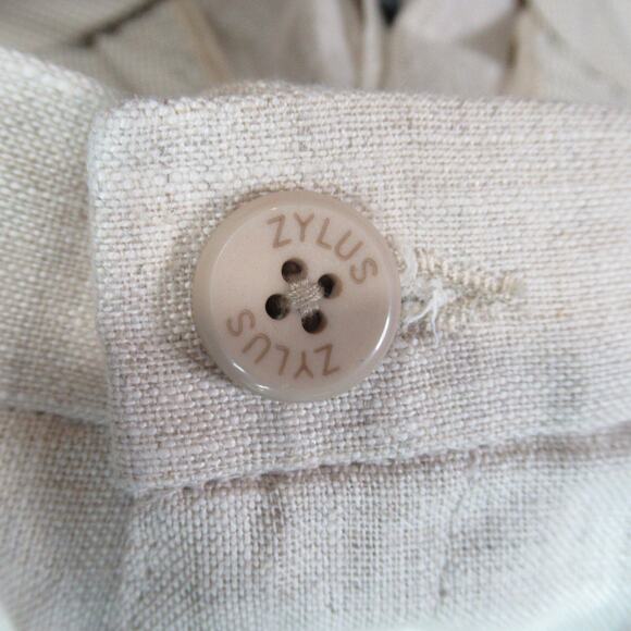 Zylus Pants Mens Size 38 Beige Quiet Luxury Hampton Chic Beach Prep Dress Slacks - Picture 2 of 13